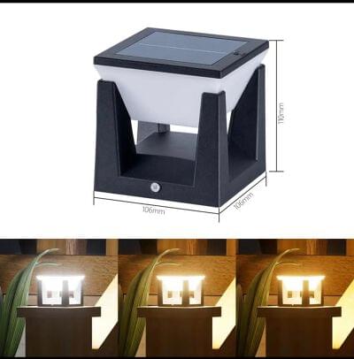Square solar gate light warm white -white color (pack of 2)